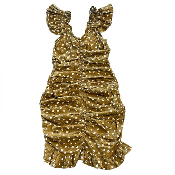 NWOT Zara Printed Dress With Draping Size S - Picture 4 of 11